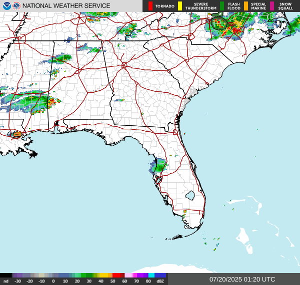 Weather radar map